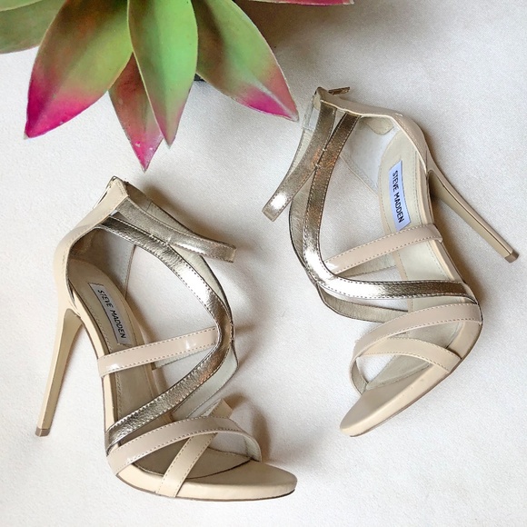 Steve Madden Shoes - Steve Madden Heels Stella Nude Sandal Heels